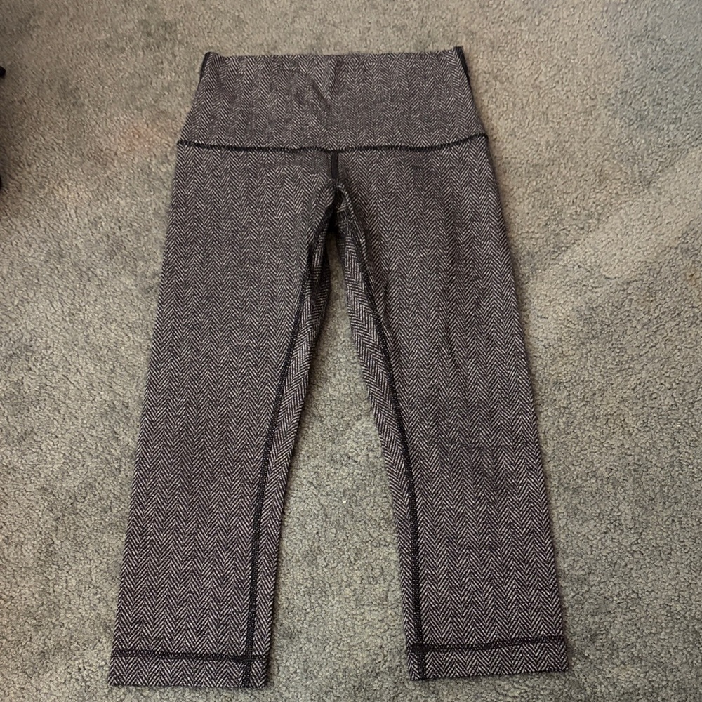 Lululemon Athletica Gray Herringbone Leggings